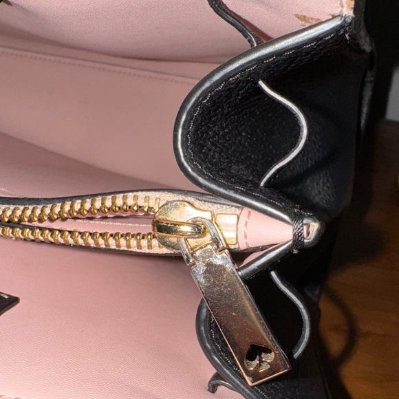 Kate Spade NY Black Pebbles Leather Satchel Shoulder Crossbody Bag Tassel Bow - Picture 13 of 17